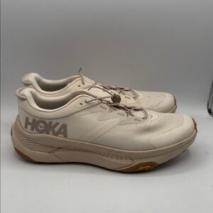Hoka Transport Womens 10 Cream and Tan Athletic Shoes s5